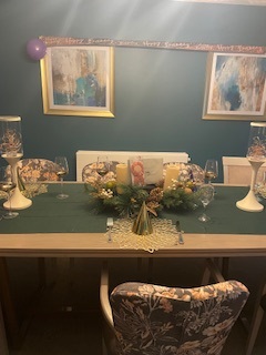 dining table setup for birthday