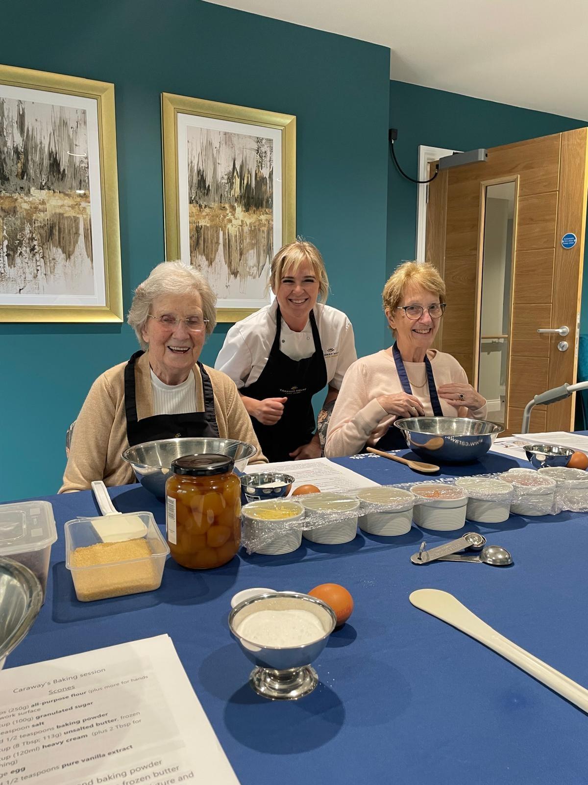 residents doing baking