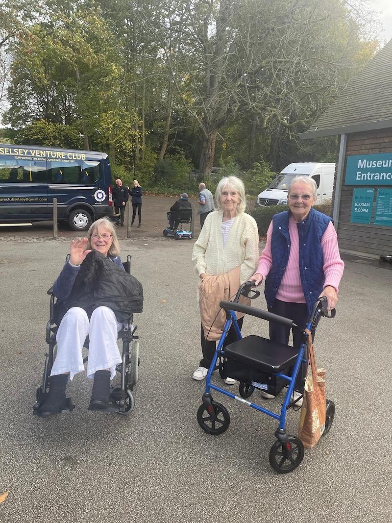 residents sat together outside