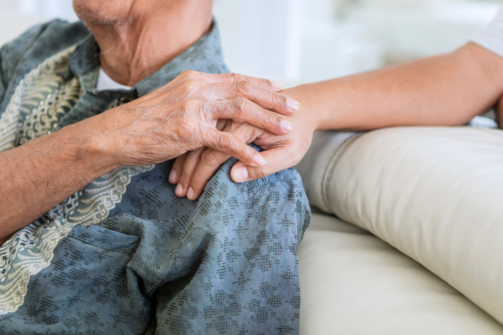 man in care home