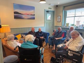 residents smiling in the lounge