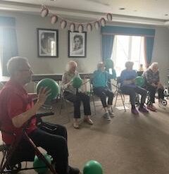 residents playing games in the lounge